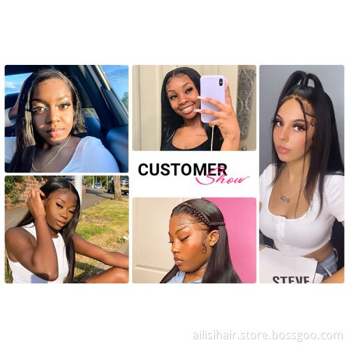 Wholesale Transparent Hd Lace Frontal Wigs Natural Glueless Brazilian 13x6 Human Hair Hd Lace Front Wigs for Black Women